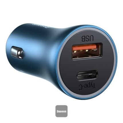 Baseus Golden Contactor Pro Dual Quick Car U+C 40W Blue -(6MW)