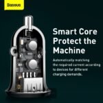 Baseus Grain Pro Car Charger (Dual USB 4.8A ) Black -(6MW) - Image 7