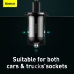Baseus Grain Pro Car Charger (Dual USB 4.8A ) Black -(6MW) - Image 9