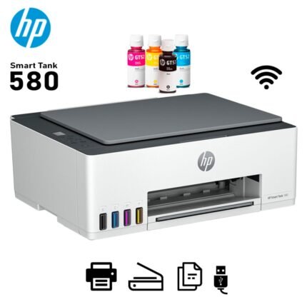 HP Smart Tank 580 Wireless All in one Colour Printer (Print/Scan/Copy/Wi-Fi/Mobile Print) (1YW)