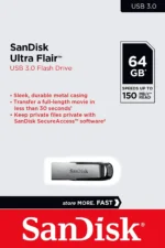 Sandisk 64GB Ultra Flair USB 3.0 Flash Drive (3YW)
