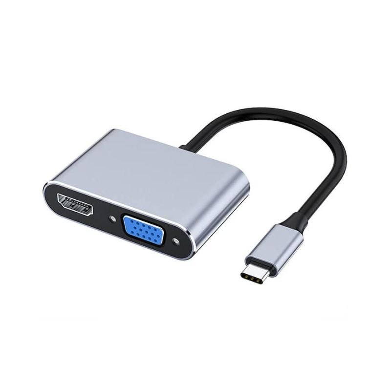 4-59 Type-C to HUB 2 in 1 (HDMI & VGA) (6MW) - Image 1