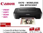 Canon E470 All in One Wi-Fi Colour Printer (Print/Scan/Copy) (1YW)