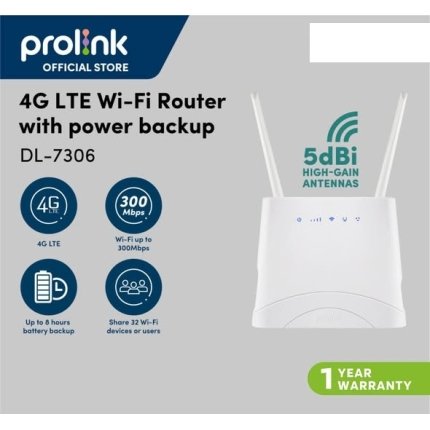 PROLINK DL-7306 4G LTE CAT4 Wi-Fi Home Router (Unlocked)