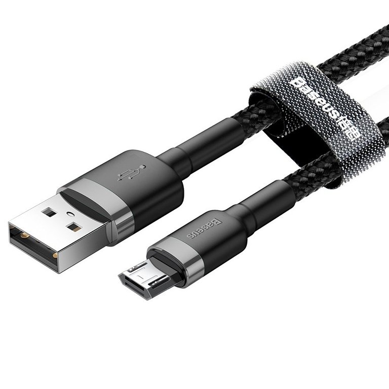 59988_6 Baseus Superior Series Fast Charging Data Cable USB to Micro 2A 2M Black- (6MW) - Image 1