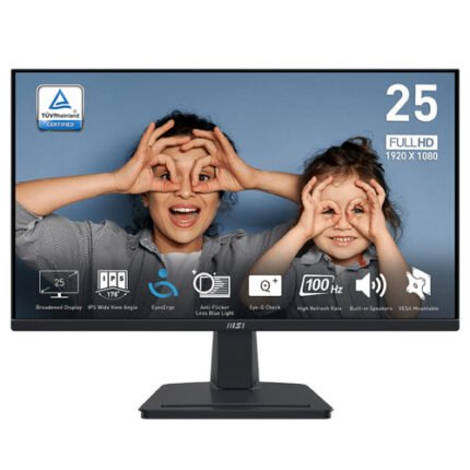 MSI Pro MP251 24.5" Inch 100Hz 1ms FHD Ultra Slim Frameless Monitor (3YW)