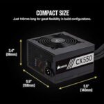 Corsair CX550 80 Plus Bronze Certified Power Supply 550W (3YW) - Image 3