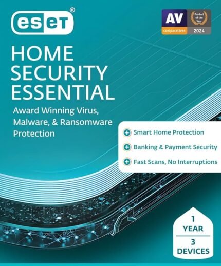 ESET HOME SECURITY ESSENTIAL Three User One Year Licensed Virus Guard (03 User)