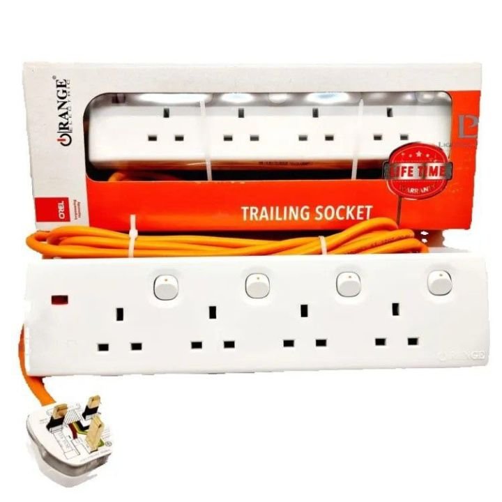 7daea5ae32d5c9928316caffa90d037a.jpg_720x720q80 Orange 13A Extension Cord/Trailer Socket 5M - Image 1