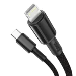Baseus High Density Braided Fast Charging Data Cable Type-C to iP PD 20W 1m Black-(6MW) - Image 3
