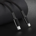 Baseus High Density Braided Fast Charging Data Cable Type-C to iP PD 20W 1m Black-(6MW) - Image 5