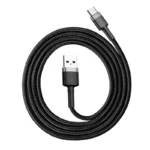 Baseus cafule Cable USB For Type-C 3A 1M Gray+Black -(6MW) - Image 11