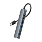 Baseus UltraJoy Series 4-Port HUB Lite 15cm Space Grey (USB A to USB3.0*4) (6MW) - Image 4