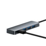 Baseus UltraJoy Series 4-Port HUB Lite 15cm Space Grey (USB A to USB3.0*4) (6MW) - Image 5
