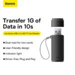 Baseus AirJoy Series Card Reader Black 3.0 Dual Read (6MW) - Image 10