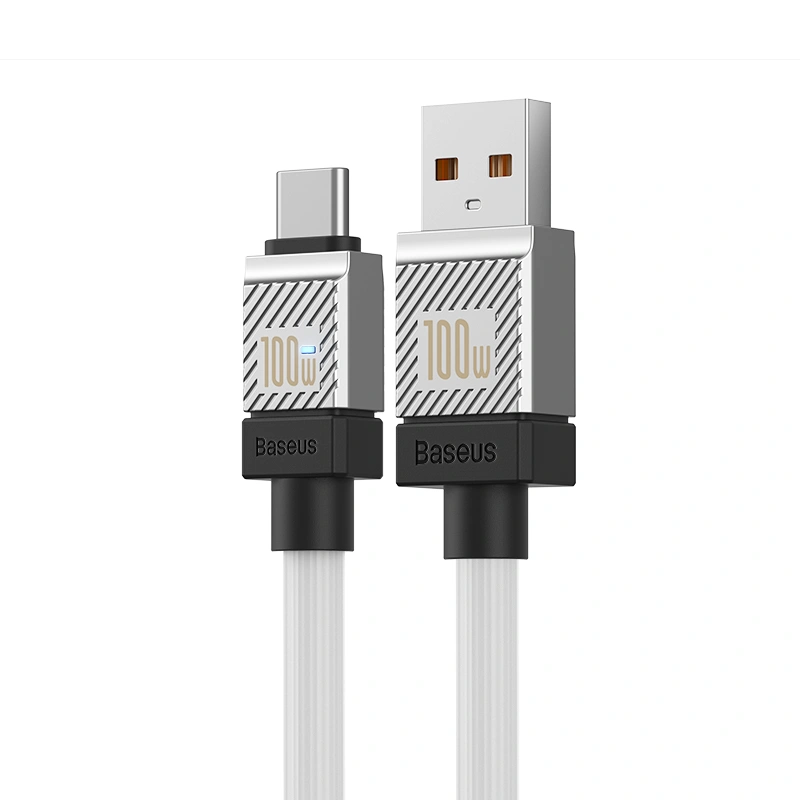 Baseus-CoolPlay-Series-Fast-Charging-Cable-USB-to-Type- (10) Baseus CoolPlay Series Fast Charging Cable USB to Type-C 100W 1m White -(6MW) - Image 1