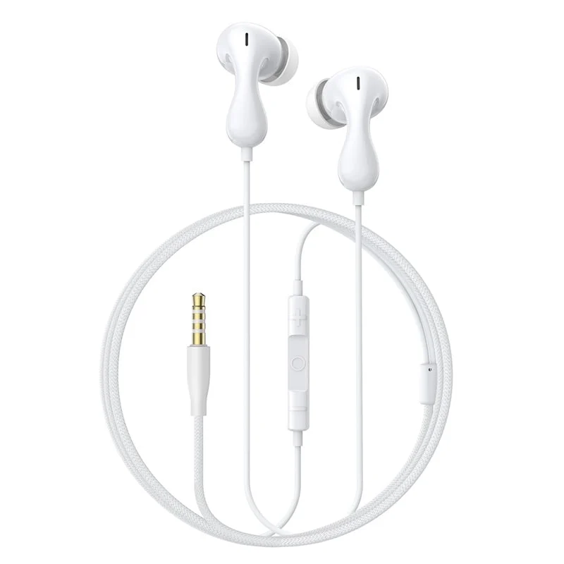 Baseus-Encok-HZ20-Wired-Earphones-Moon Baseus Encok HZ20 Wired Earphones Moon White -(6MW) - Image 1