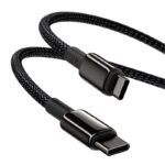 Baseus Tungsten Gold Fast Charging Data Cable Type-C to Type-C 100W 1m Black -(6MW) - Image 14