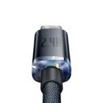Baseus Crystal Shine Series Fast Charging Data Cable USB to iP 2.4A 1.2m Black- (6MW) - Image 11