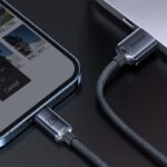 Baseus Crystal Shine Series Fast Charging Data Cable USB to iP 2.4A 1.2m Black- (6MW) - Image 3
