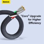 Baseus Crystal Shine Series Fast Charging Data Cable USB to iP 2.4A 1.2m Black- (6MW) - Image 6