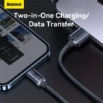 Baseus Crystal Shine Series Fast Charging Data Cable USB to iP 2.4A 1.2m Black- (6MW) - Image 8