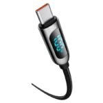 Baseus Display Fast Charging Data Cable Type-C to C 100W 1m Black -(6MW) - Image 5