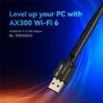 LB-LINK AX300 WIFI 6 USB Adapter with Antenna up to 300Mbps -BL-WN300AX (6MW) - Image 7