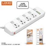 LDNIO SC4408 04 Power Socket & 4 USB Ports Auto ID Extension Cord 2M (6MW) - Image 5