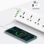 LDNIO SC106 10 Power Socket PD 20W Fast Charging Smart Power Strips 10 Universal Standard Charging Power Extension 2M (6MW) - Image 8