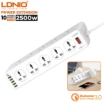 LDNIO SC106 10 Power Socket PD 20W Fast Charging Smart Power Strips 10 Universal Standard Charging Power Extension 2M (6MW) - Image 11
