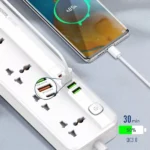 LDNIO SC5415 05 Power Socket 2500W 3 USB + 1 PD Extension Power Cord 2M (6MW) - Image 3