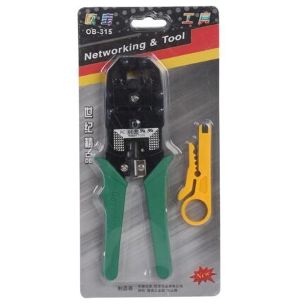 Network Crimping Tool with Cutter OB-315 Green