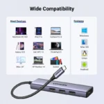 UGREEN 5 in 1 Type C To HDMI+3*USB 3.0 A+PD Power HUB - CM511/ P/N 15596 (1YW) - Image 7