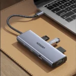 UGREEN 9 in 1 USB-C Multifunction Adapter Type-C to 3xUSB-A 3.0 HDMI VGA RJ45 (Gigabit) SD/TF PD - CM498 - 15600 - (1YW) - Image 3