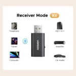 UGREEN USB to 3.5mm Bluetooth Transmitter & Receiver Adapter with Audio For Call - CM523 - 60300 -(1YW) - Image 5