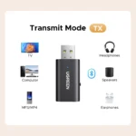 UGREEN USB to 3.5mm Bluetooth Transmitter & Receiver Adapter with Audio For Call - CM523 - 60300 -(1YW) - Image 6
