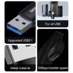 Baseus Ingenuity Series Mini OTG Adaptor USB 3.1 to Type-C Black -(6MW) - Image 3