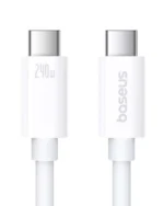 Baseus Superior Series 2 USB4 Full- Function Fast Charging Cable Type-C to Type-C 240W 1m Moon White 8K Screen Casting- (6MW) - Image 5
