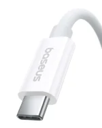 Baseus Superior Series 2 USB4 Full- Function Fast Charging Cable Type-C to Type-C 240W 1m Moon White 8K Screen Casting- (6MW) - Image 6