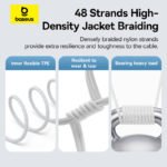 Baseus Gem Fast-Charging Data Cable Type-C to iP 20W 2M Moon White -(6MW) - Image 10