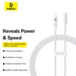 Baseus Gem Fast-Charging Data Cable Type-C to iP 20W 2M Moon White -(6MW) - Image 5