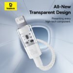 Baseus Gem Fast-Charging Data Cable Type-C to iP 20W 2M Moon White -(6MW) - Image 3