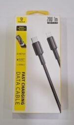 Baseus High Density Braided Fast Charging Data Cable Type-C to iP PD 20W 1m Black-(1MW) - Image 3