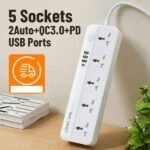 LDNIO SC5415 05 Power Socket 2500W 3 USB + 1 PD Extension Power Cord 2M (6MW) - Image 4