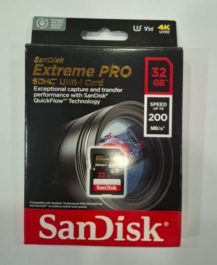 SanDisk 32GB Extreme Pro up to 200 MB/S SD Card (1YW)