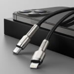 Baseus Cafule Series Metal Data Cable Type-C to iP PD 20W 25M Black Quality Zinc Alloy-(6MW) - Image 5