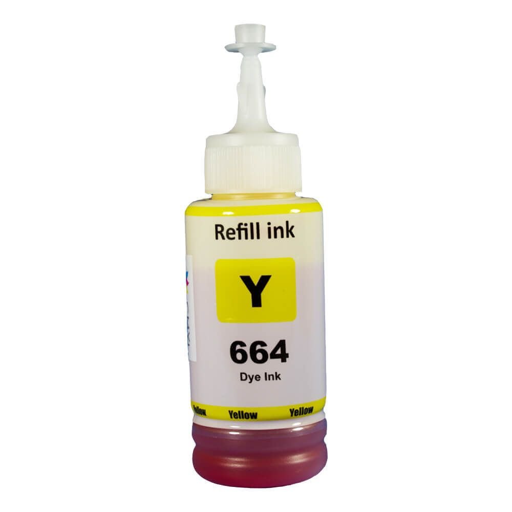epson-664-yellow-ink-bottle-t664420 664 Yellow Refill Ink Bottle - Image 1