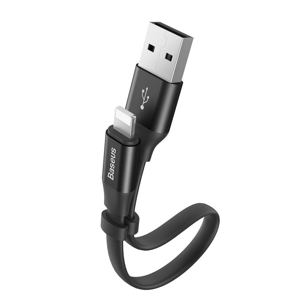 gjk Baseus Nimble Portable USB Cable For Lighting 23CM Black (6MW) - Image 1