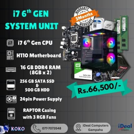 INTEL CORE i7 6th GEN RECONDITION SYSTEM UNIT (03MW)